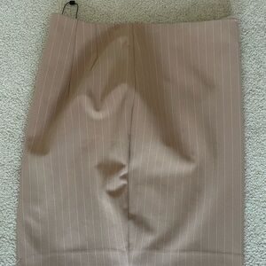 Express Taupe Pinstripe Pencil Skirt